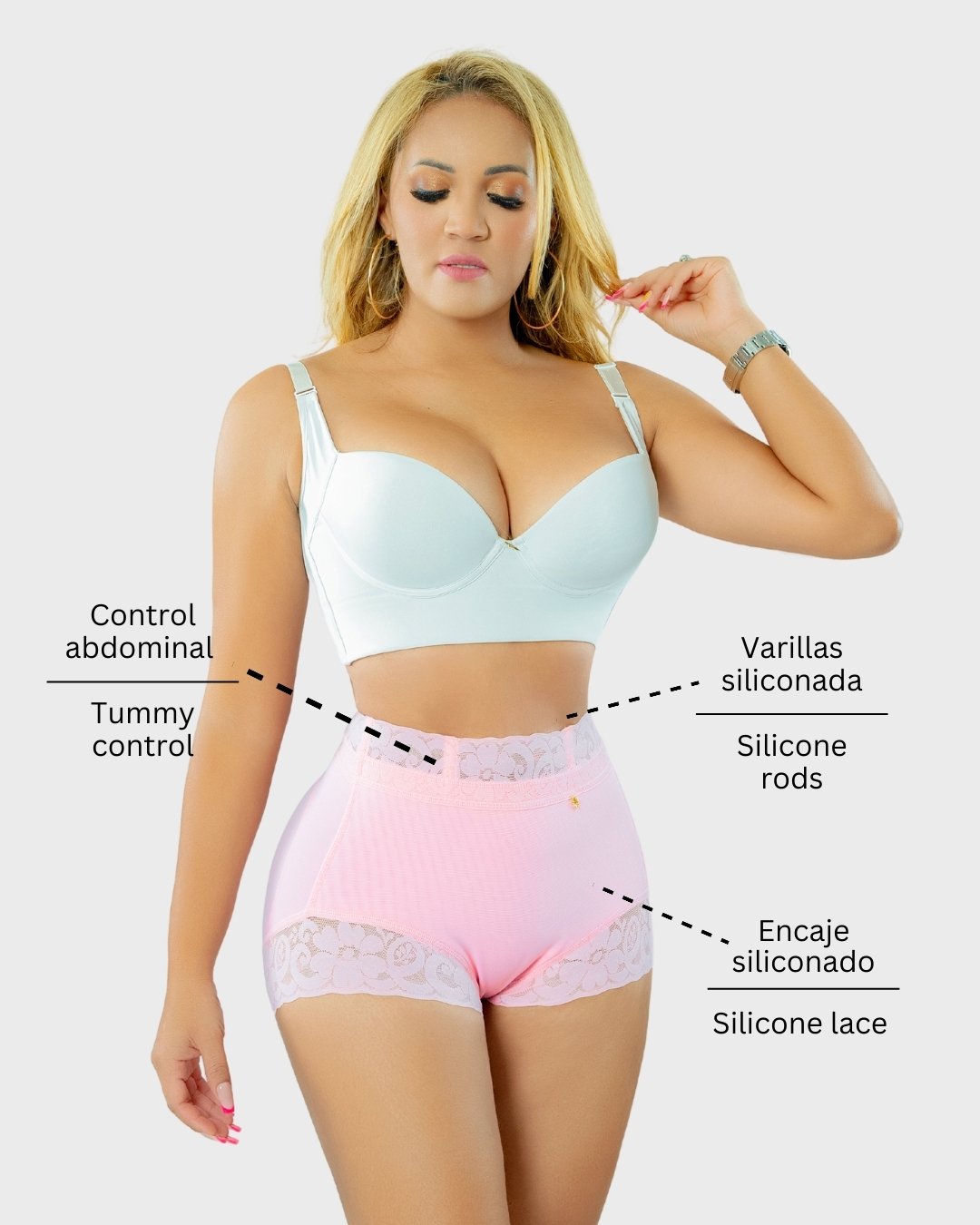 invisible buttock lift short with tummy tuck and tummy control