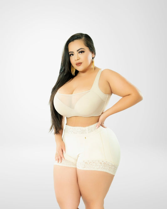 invisible buttock lift short with tummy tuck and tummy control