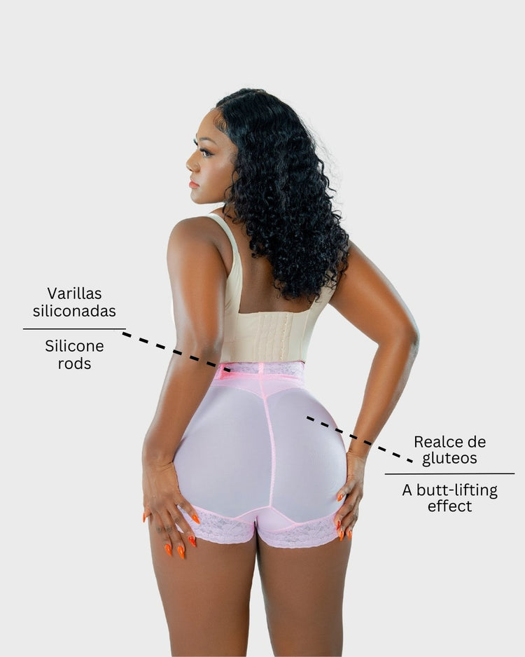 invisible buttock lift short with tummy tuck and tummy control