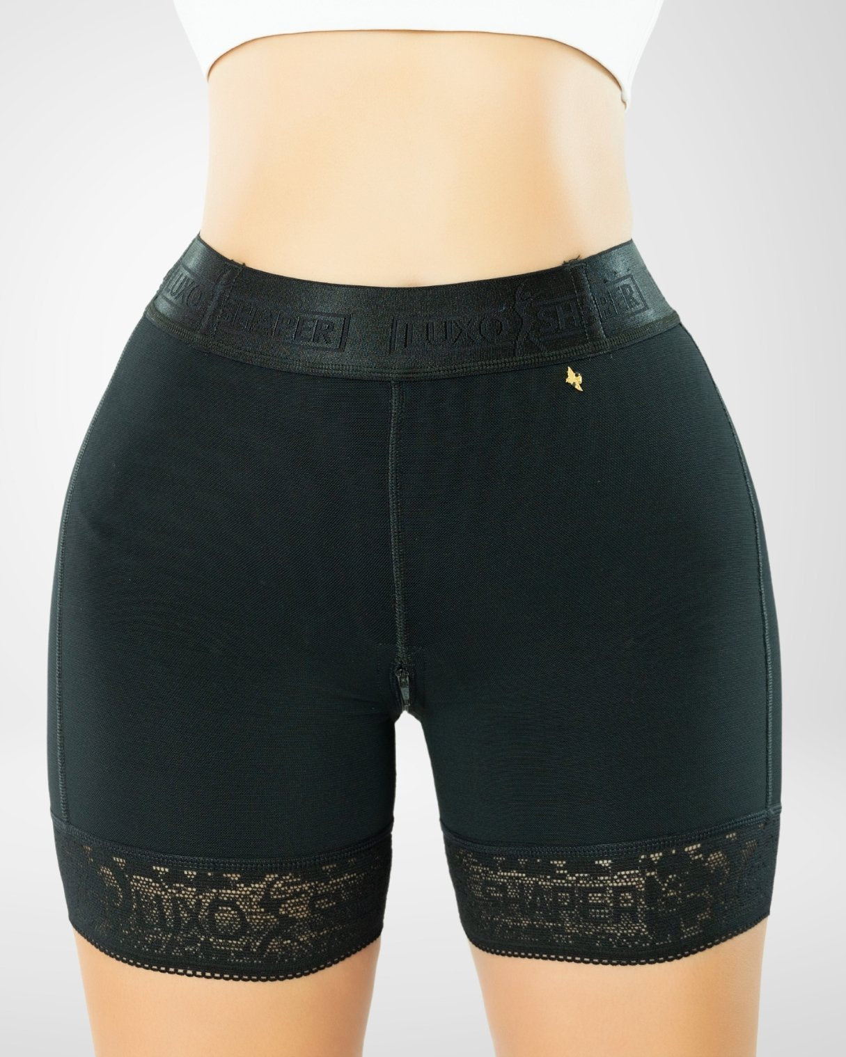 High-waisted girdle shorts with buttock lift